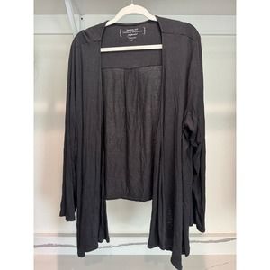 Carole‎ Hochman Sleepwear Heavenly Soft Cardigan Size 2XL Black
